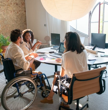 people in a conference room