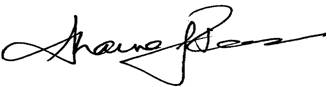 Shauna Roman's signature